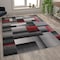 Flash Furniture Red 6' x 9' Modern Color Blocked Area Rug ACD-RGTRZ861-69-RD-GG - alternate 1